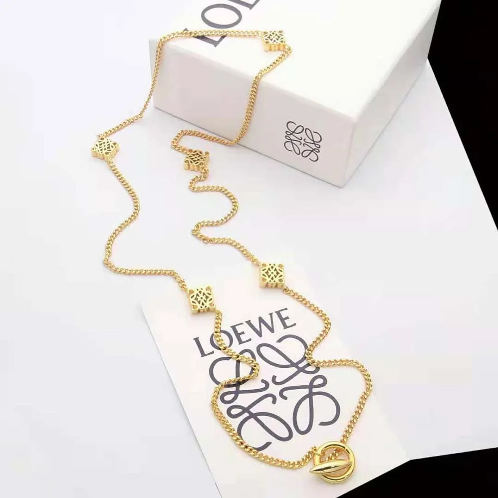 Loewe Anagram Necklace in Metal for Women