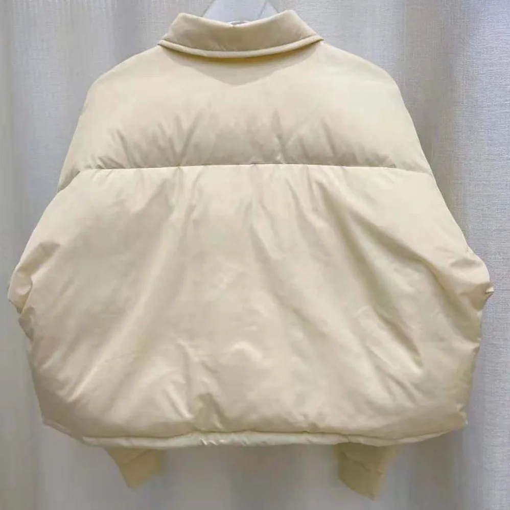 Miu Miu Cropped Technical Fabric Down Jacket for Women