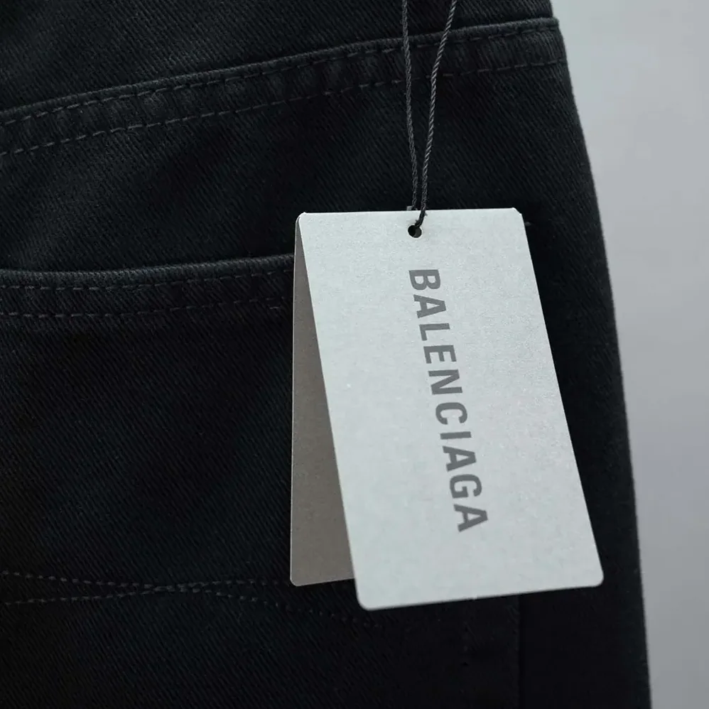 Balenciaga Flared Pants in Black Soft Hand Italian Denim for Women in Black