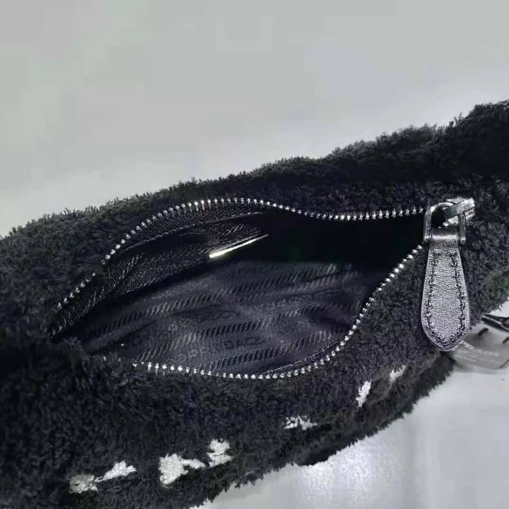 Prada Re-Edition 2000 Terry Mini-Bag for Women in Black Prada Re-Edition 2000 Terry Mini-Bag for Women in Black