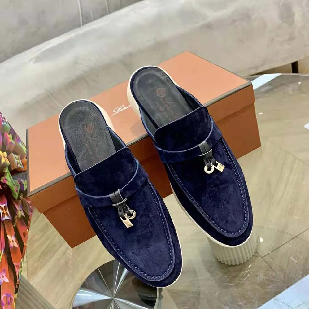 Loro Piana Babouche Charms Walk Loafers for Unisex in Navy