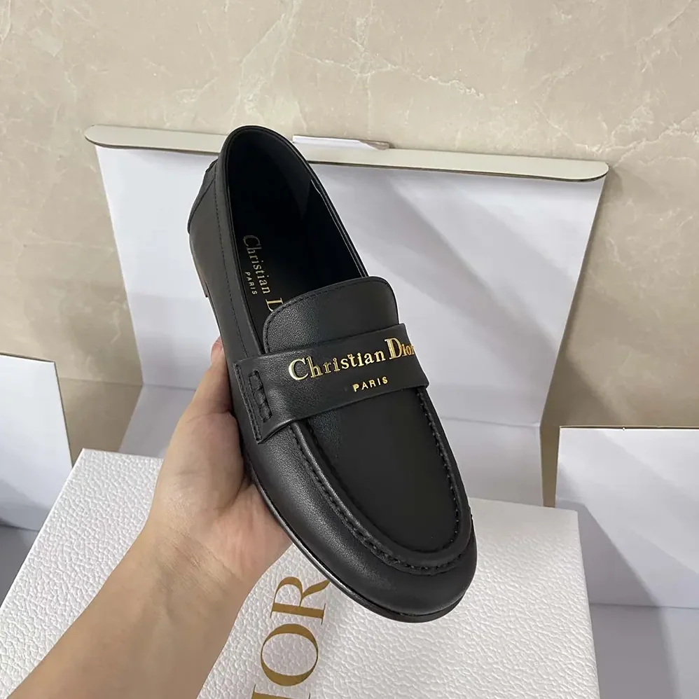 Dior Boy Loafer Black Supple Calfskin for Women