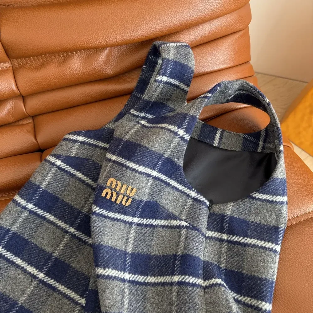 Miu Miu Checked Mini for Women in Dress Miu Miu Checked Mini for Women in Dress