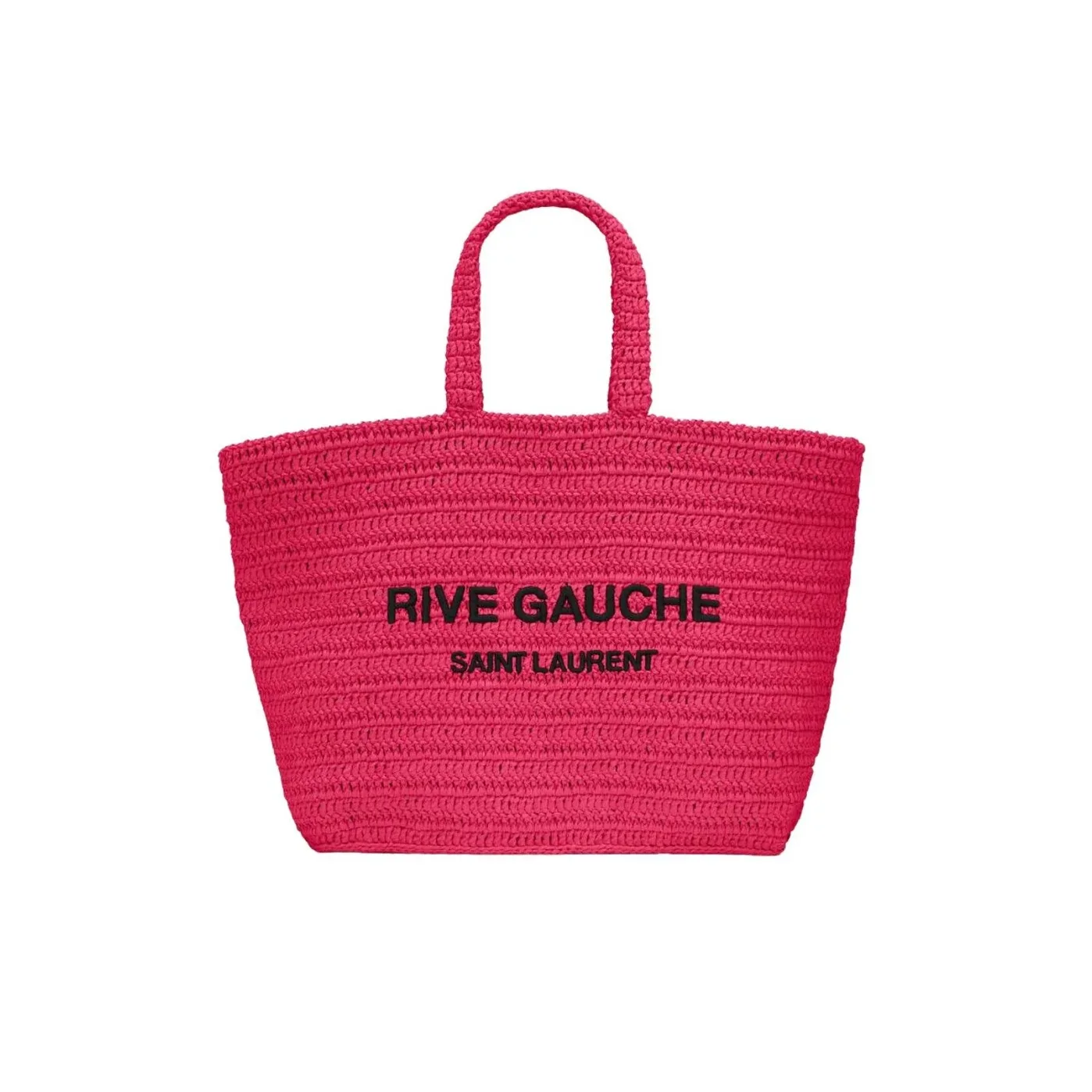 Saint Laurent Rive Gauche Supple In Raffia Crochet Pink - 15 Inches/ Saint Laurent Rive Gauche Supple In Raffia Crochet Pink - 15 Inches/