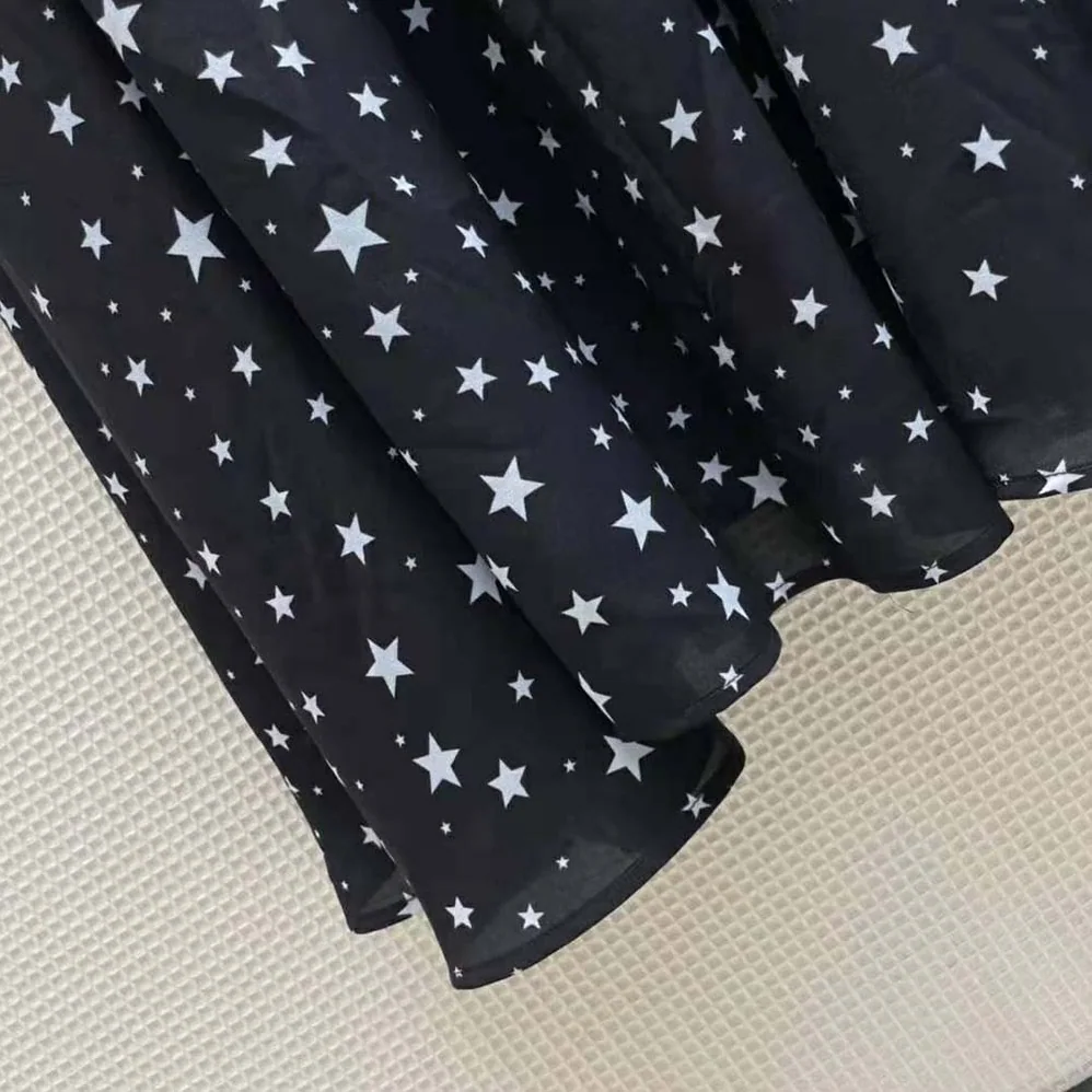 Prada Printed Fluid Twill Dress for Women in Black Prada Printed Fluid Twill Dress for Women in Black