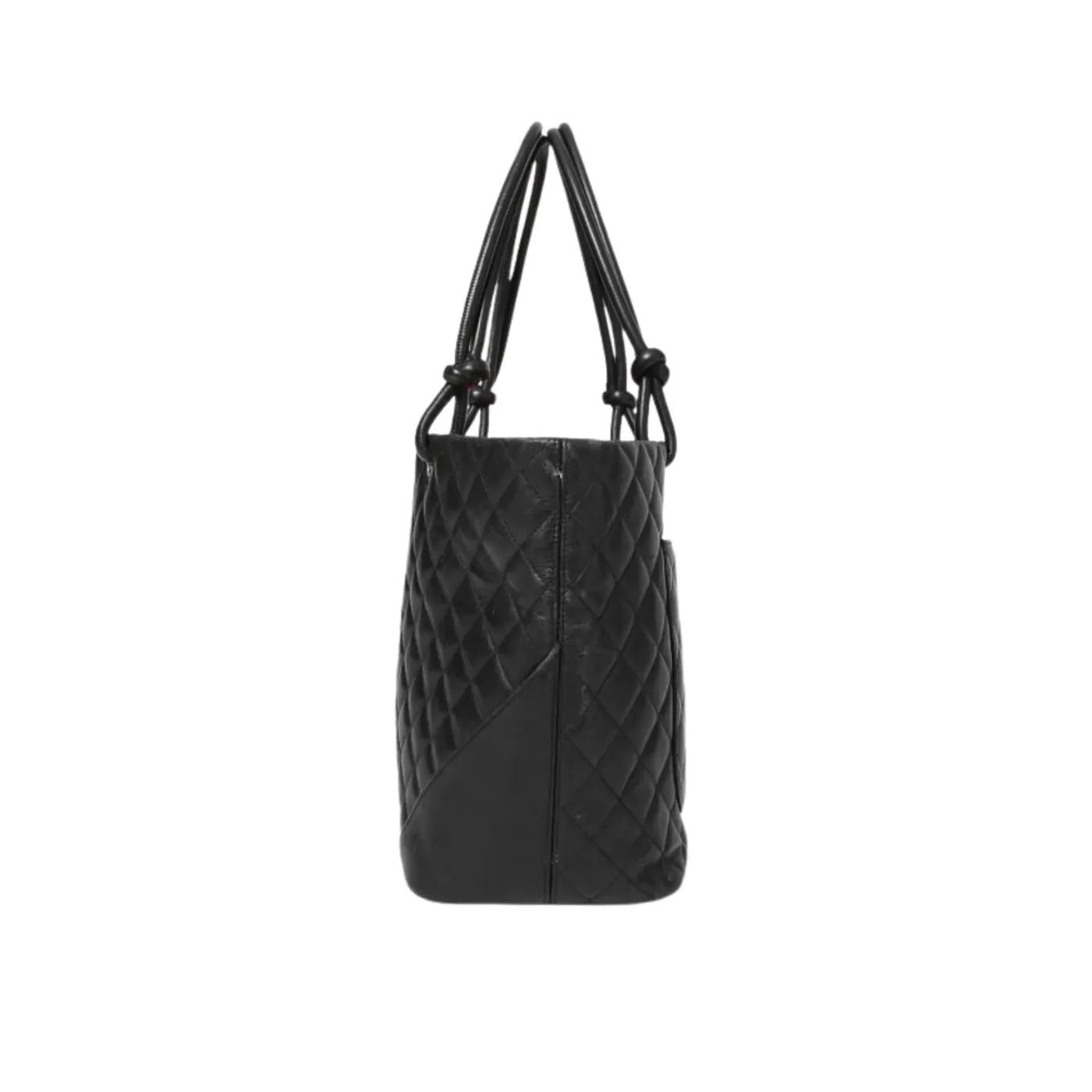 Chanel Cambon Ligne Large Tote Bag in Black/ White Silver Hardware