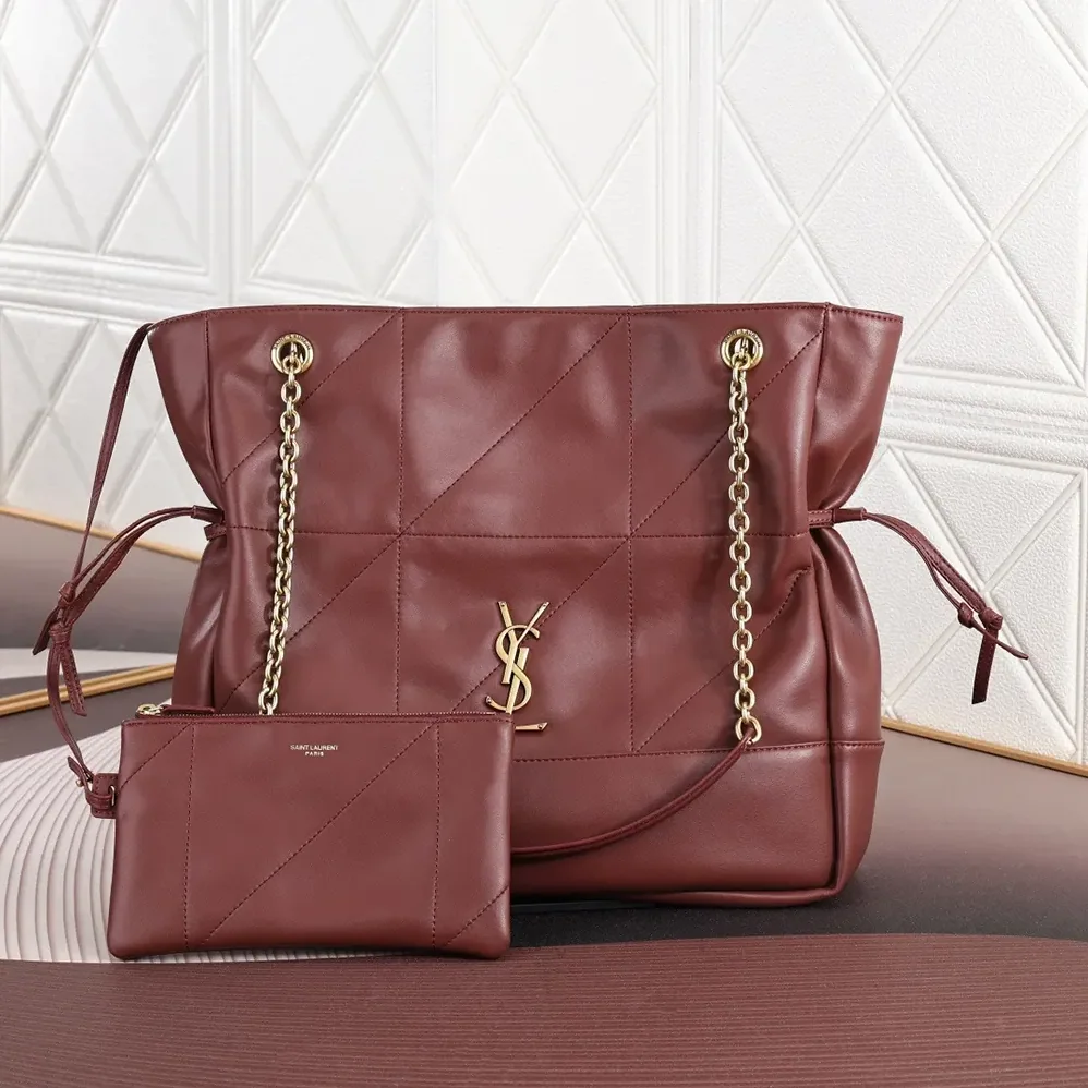 Saint Laurent YSL Jamie Shopping In Lambskin for Women in Red Saint Laurent YSL Jamie Shopping In Lambskin for Women in Red