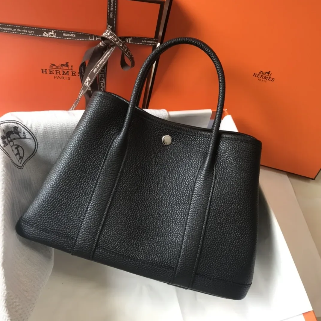 Hermes Garden Party 30 Tote Bag Black