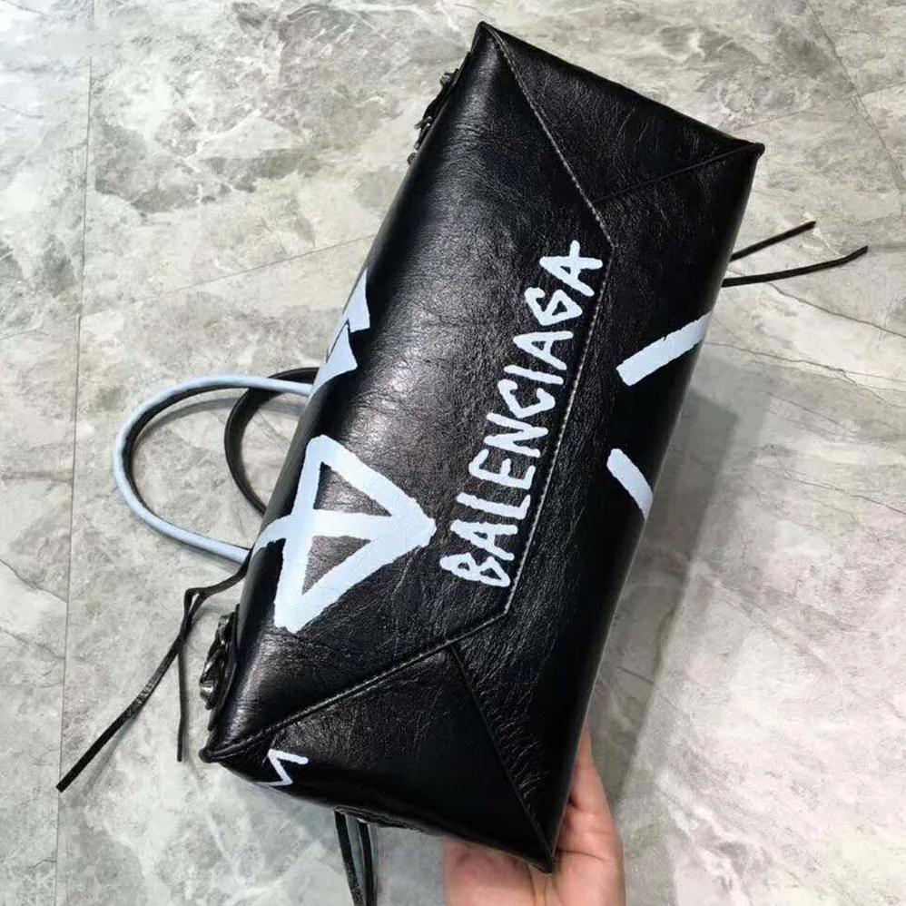 Balenciaga Papier A6 Zip Around Graffiti Crossbody Graffiti Print for Women