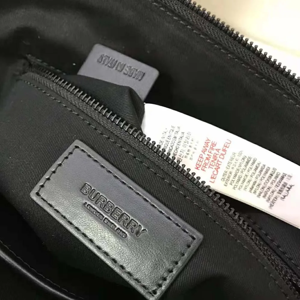 Burberry Charcoal Check and Leather Tote for Men in Black