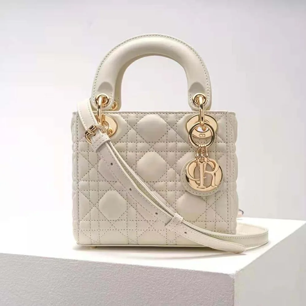 Dior Mini Lady Dior Bag Latte Cannage Lambskin for Women Dior Mini Lady Dior Bag Latte Cannage Lambskin for Women