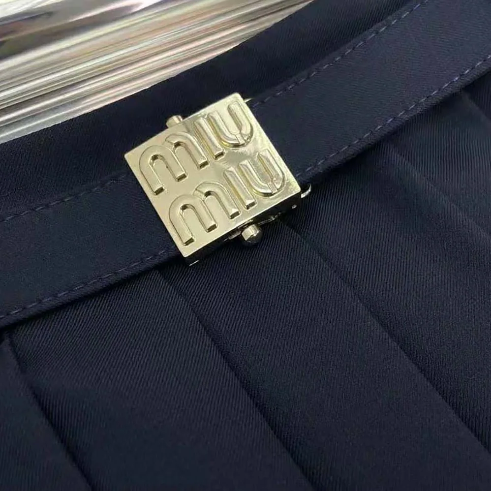 Miu Miu Pleated Batavia Miniskirt for Women