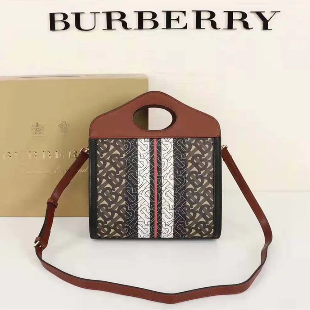 Burberry Mini Monogram Stripe E for Women in canvas Pocket Bag Burberry Mini Monogram Stripe E for Women in canvas Pocket Bag