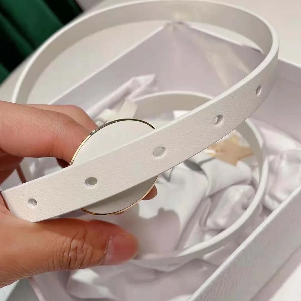 Dior Teddy-D Belt Smooth Calfskin-15 MM for Women in White