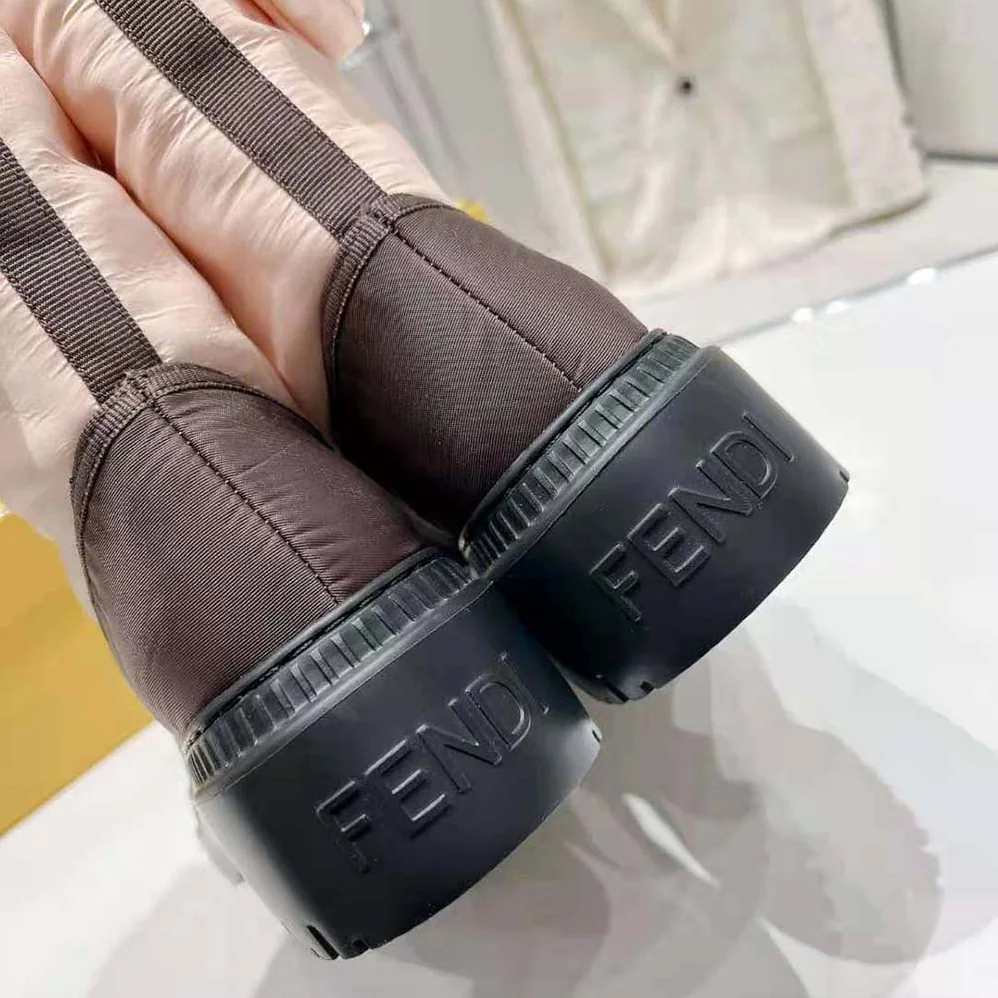 Fendi Domino Pink Nylon Biker Boots for Women Fendi Domino Pink Nylon Biker Boots for Women