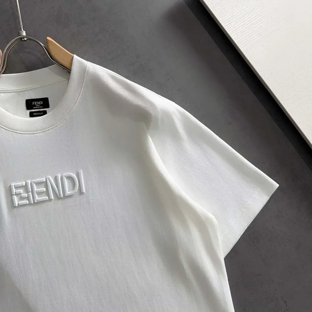Fendi White Cotton T for Women in shirt Fendi White Cotton T for Women in shirt