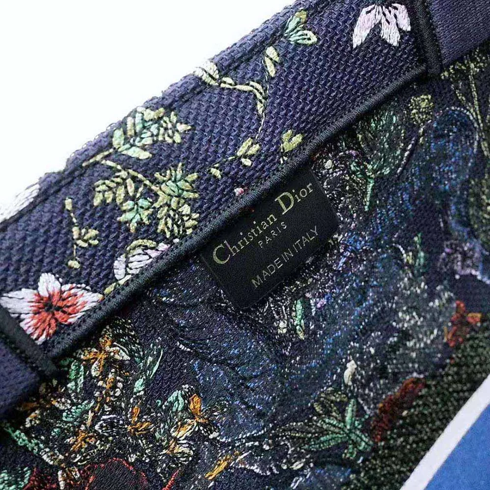 Dior Large Dior Book Tote Blue Multicolor D for Women in Constellation Embroidery