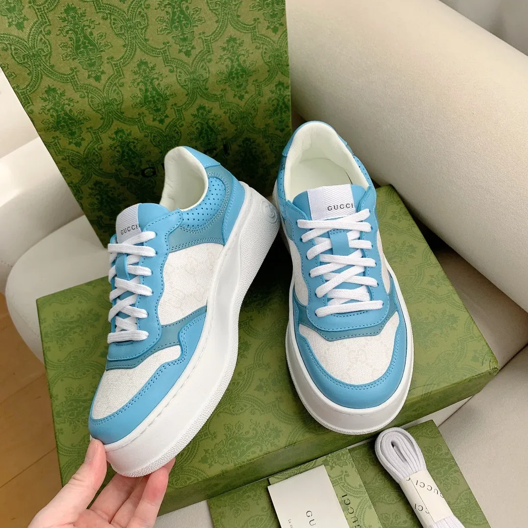 Gucci GG Sneaker Light Blue Supreme for Men Gucci GG Sneaker Light Blue Supreme for Men