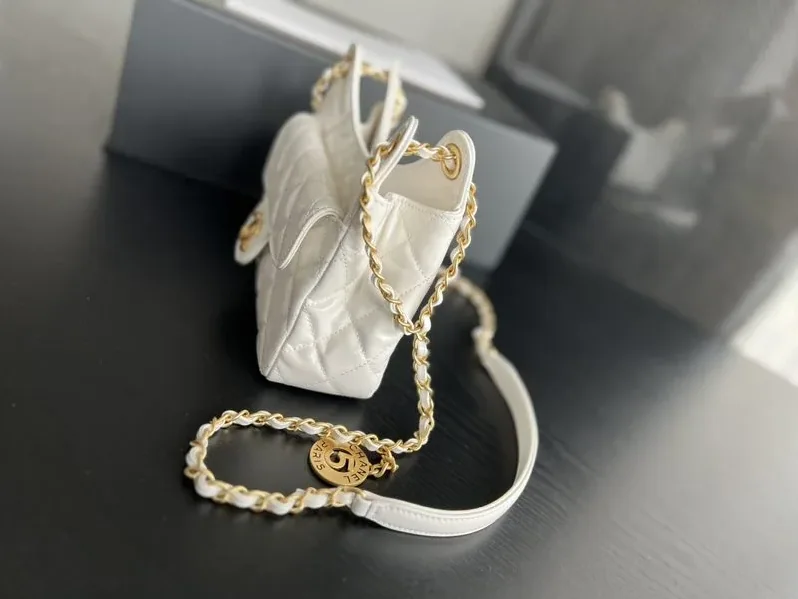 Chanel Small Hobo Bag in White Gold Hardware Chanel Small Hobo Bag in White Gold Hardware