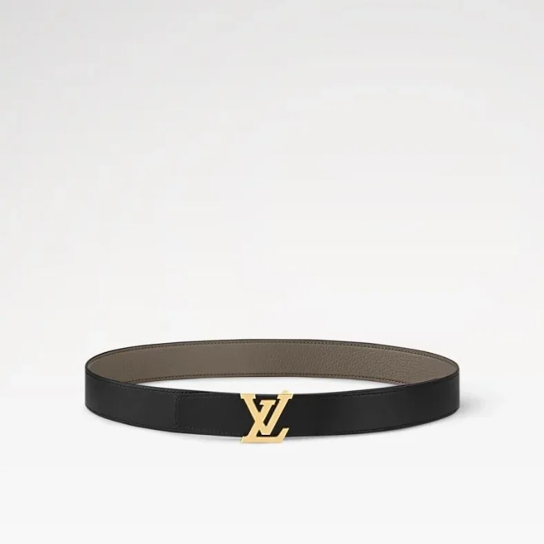 Louis Vuitton LV Heritage Reversible Belt Taupe in Black