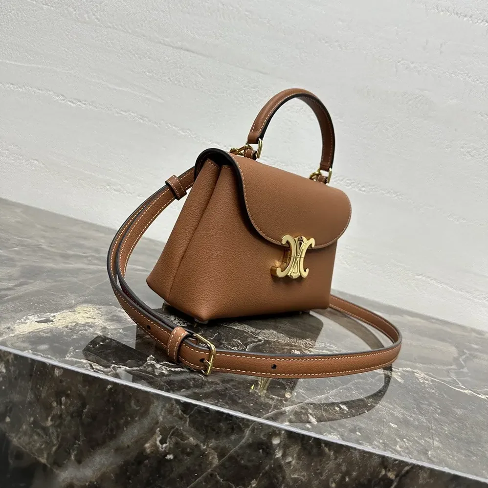 Celine Teen Nino Bag in Smooth Satinated Calfskin for Women in Brown