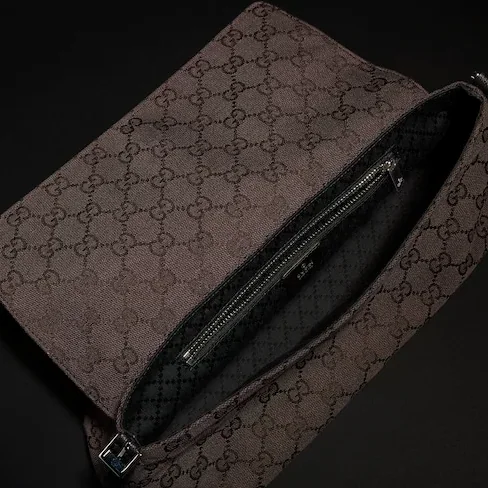 Gucci Madison Medium Shoulder Bag in Dark Brown Palladium Hardware