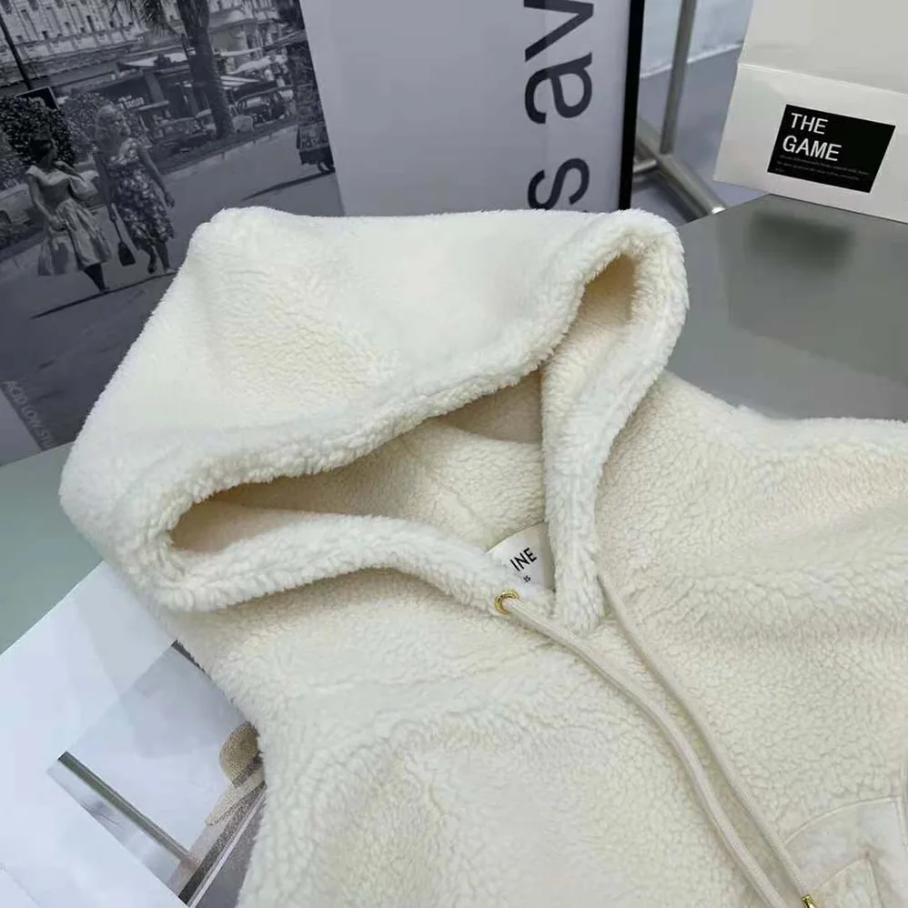 Celine Oversized Triomphe Hoodie in Fleece for Women