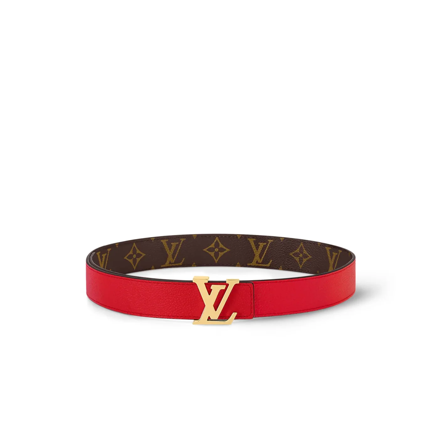 Louis Vuitton LV Initiales Reversible Belt Red