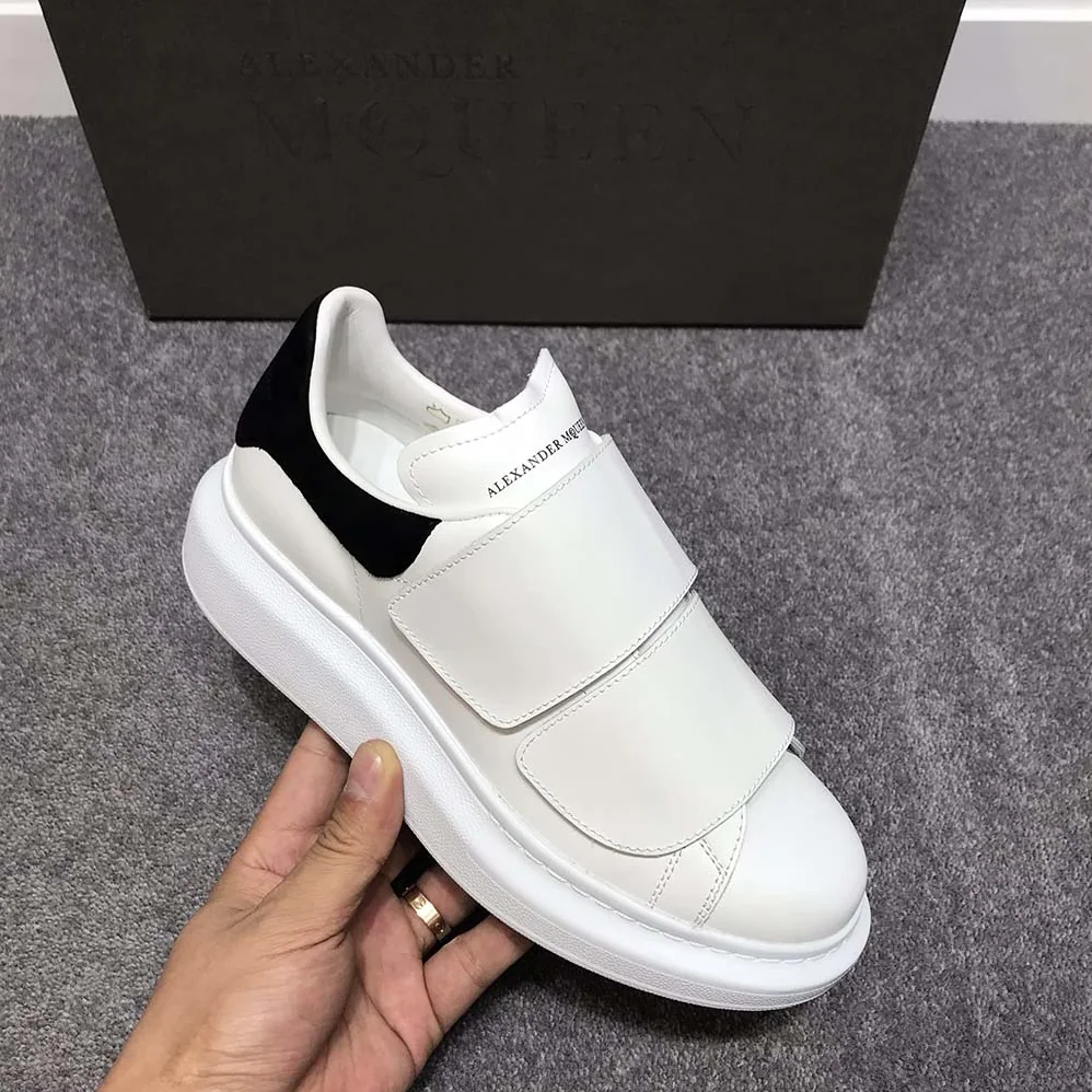 Alexander Mcqueen Oversized Sneaker with Double-Strap Shoes for Women in Black Alexander Mcqueen Oversized Sneaker with Double-Strap Shoes for Women in Black