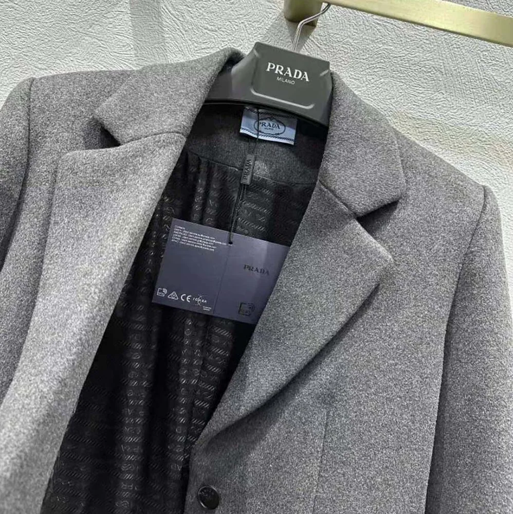 Prada Single for Women in breasted Velour Coat