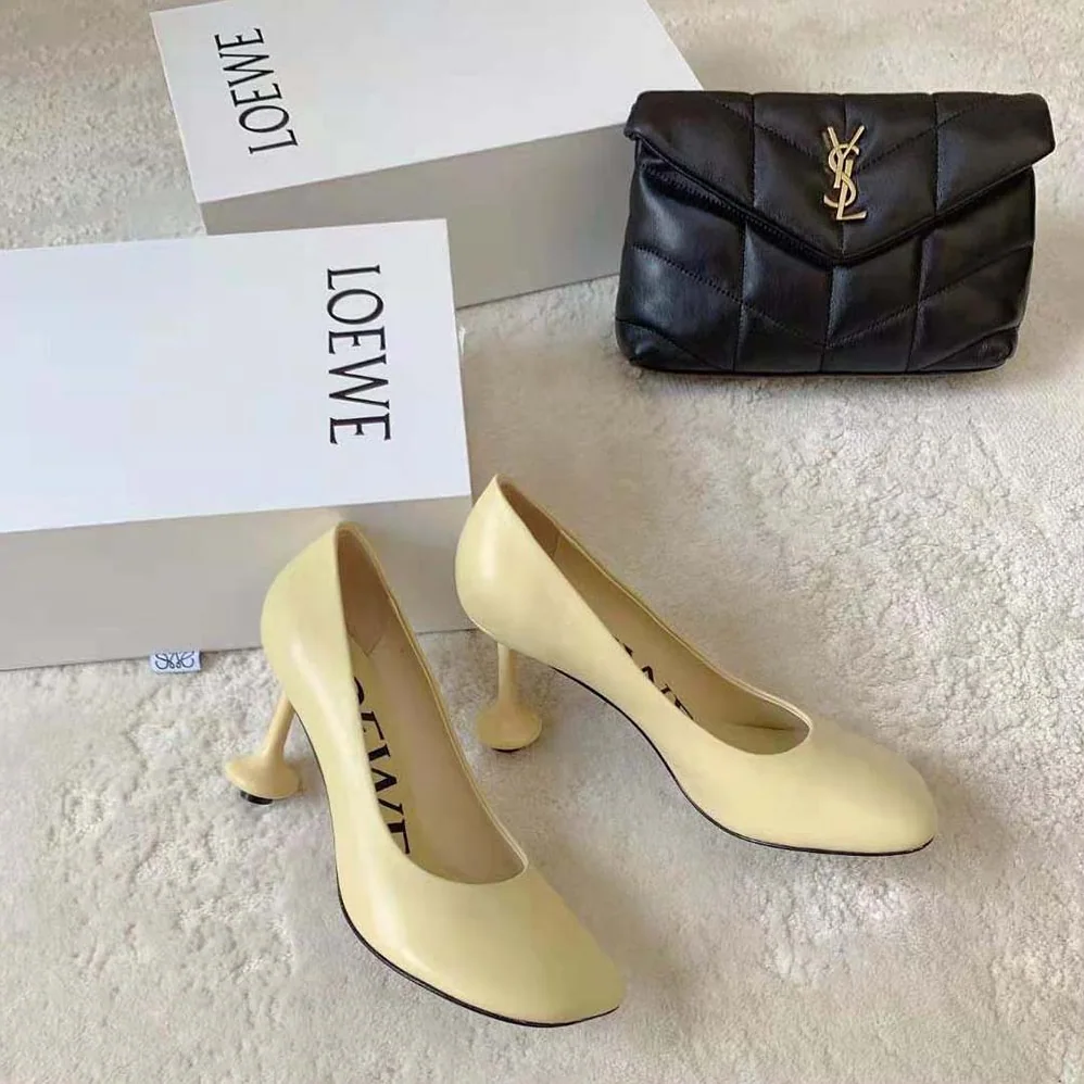Loewe Toy Pump in Goatskin for Women in Yellow Loewe Toy Pump in Goatskin for Women in Yellow