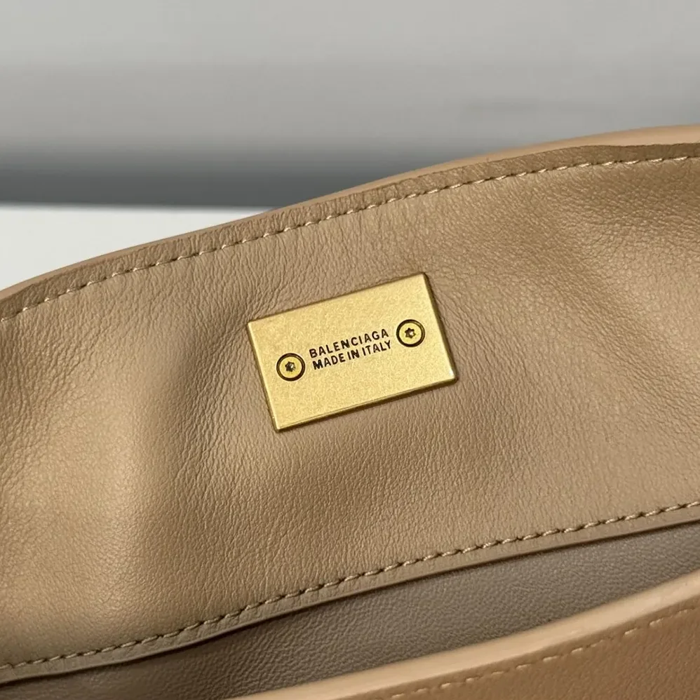 Balenciaga Rodeo Handbag Mini In latte Smooth Calfskin Aged for Women in gold Hardware