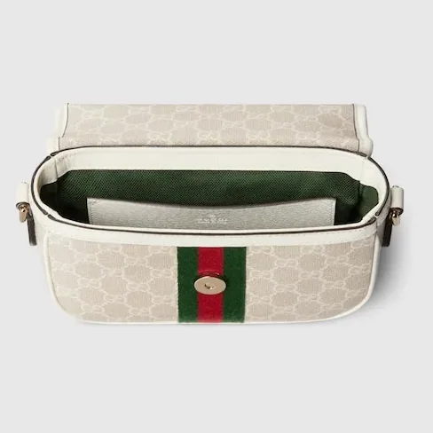 Gucci Ophidia Small Top Handle Bag / Beige And White Light Gold Hardware Gucci Ophidia Small Top Handle Bag / Beige And White Light Gold Hardware