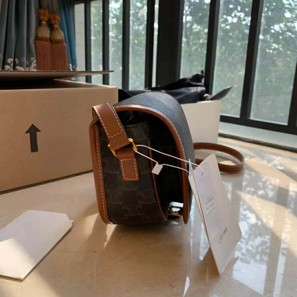 Celine Medium Folco Bag in Triomphe Canvas for Women Celine Medium Folco Bag in Triomphe Canvas for Women