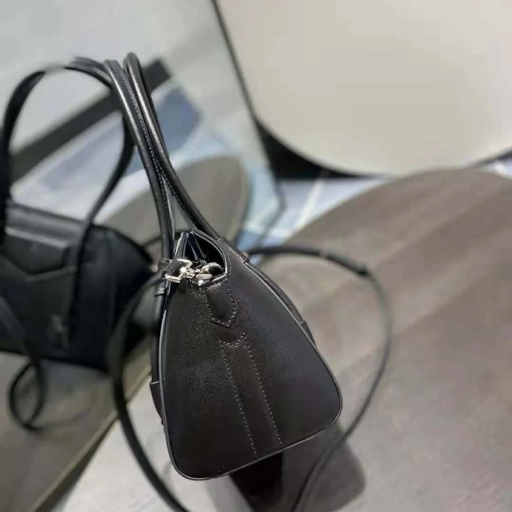 Givenchy Mini Antigona Lock Bag in Box Leather for Women in Black Givenchy Mini Antigona Lock Bag in Box Leather for Women in Black