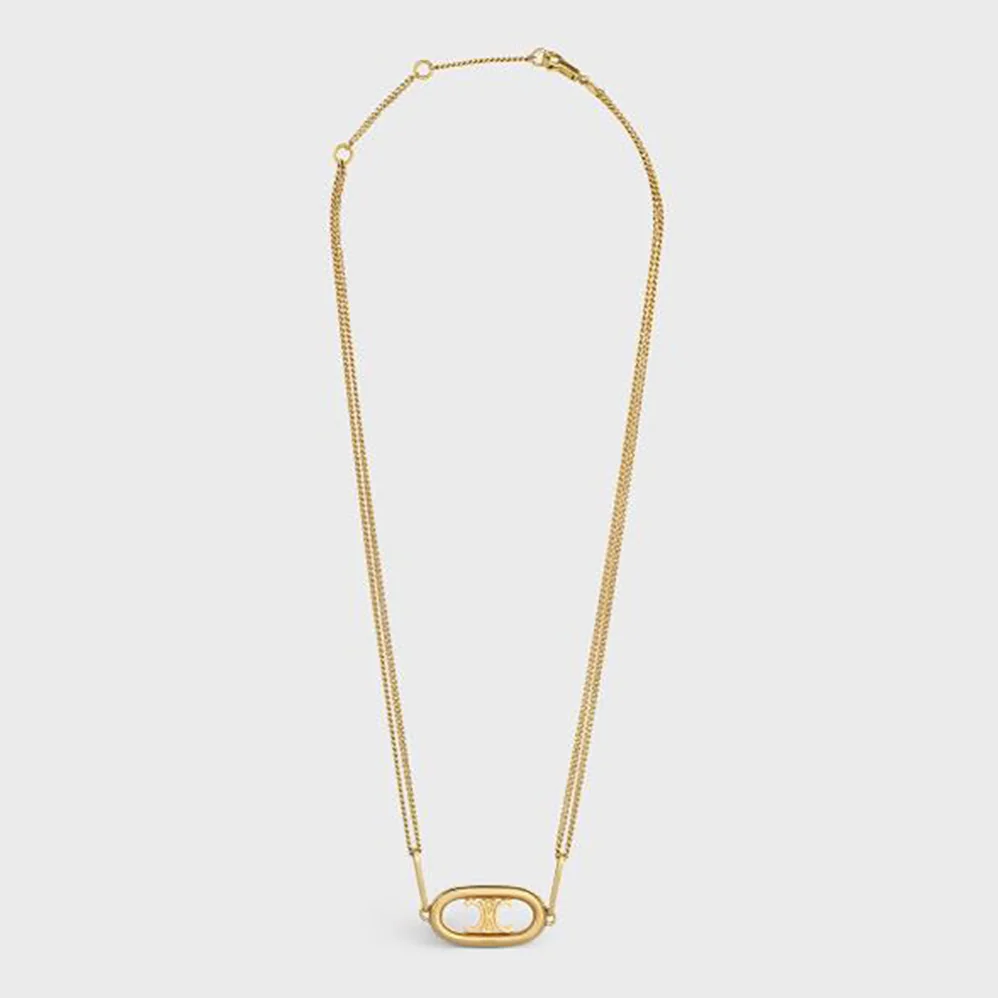 Celine Maillon Triomphe Necklace in Gold Brass for Women