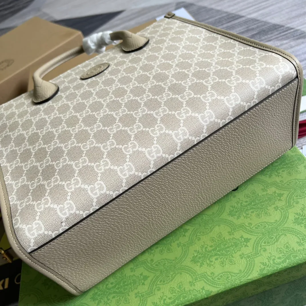 Gucci Small Tote Bag With Interlocking G Beige Gucci Small Tote Bag With Interlocking G Beige
