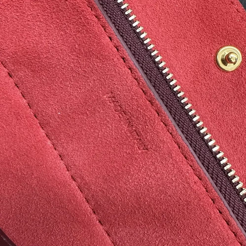 Celine Trio Flap In Smooth Lambskin for Women in Maroon Celine Trio Flap In Smooth Lambskin for Women in Maroon