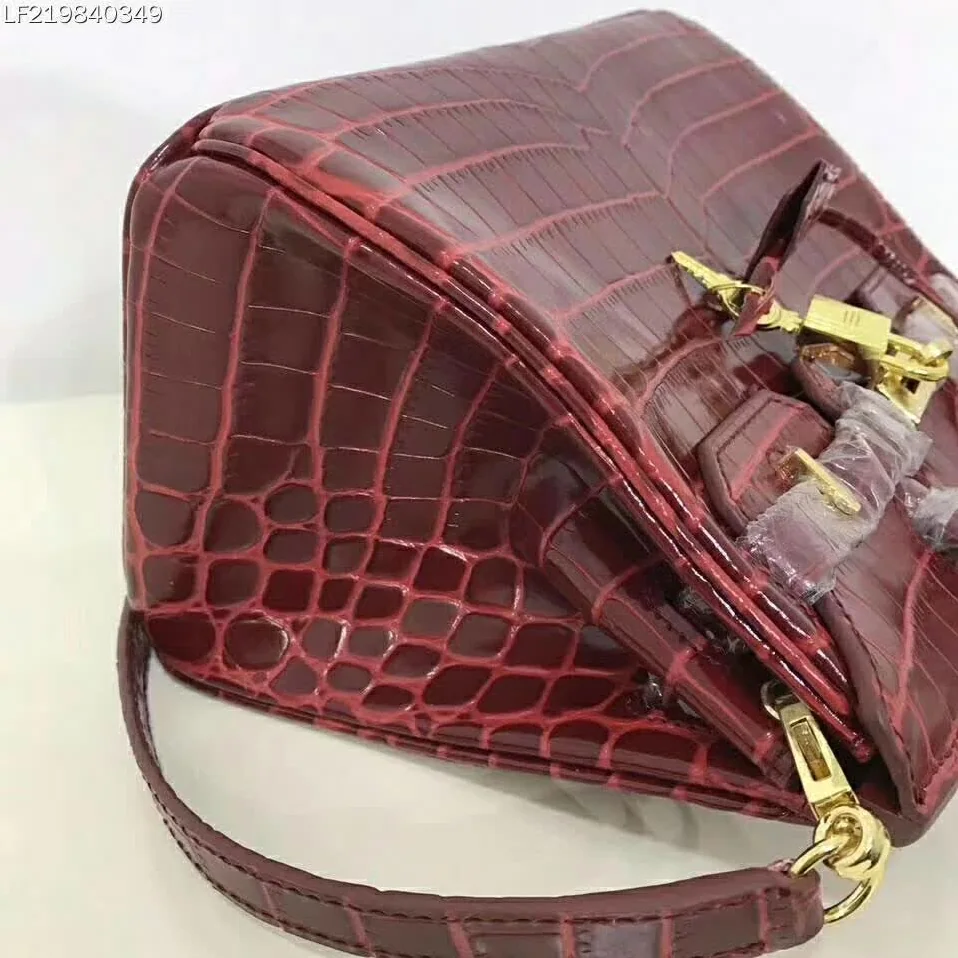 Hermes Birkin 30 Bag in Alligator Leather with Gold Hardware in Maroon Hermes Birkin 30 Bag in Alligator Leather with Gold Hardware in Maroon