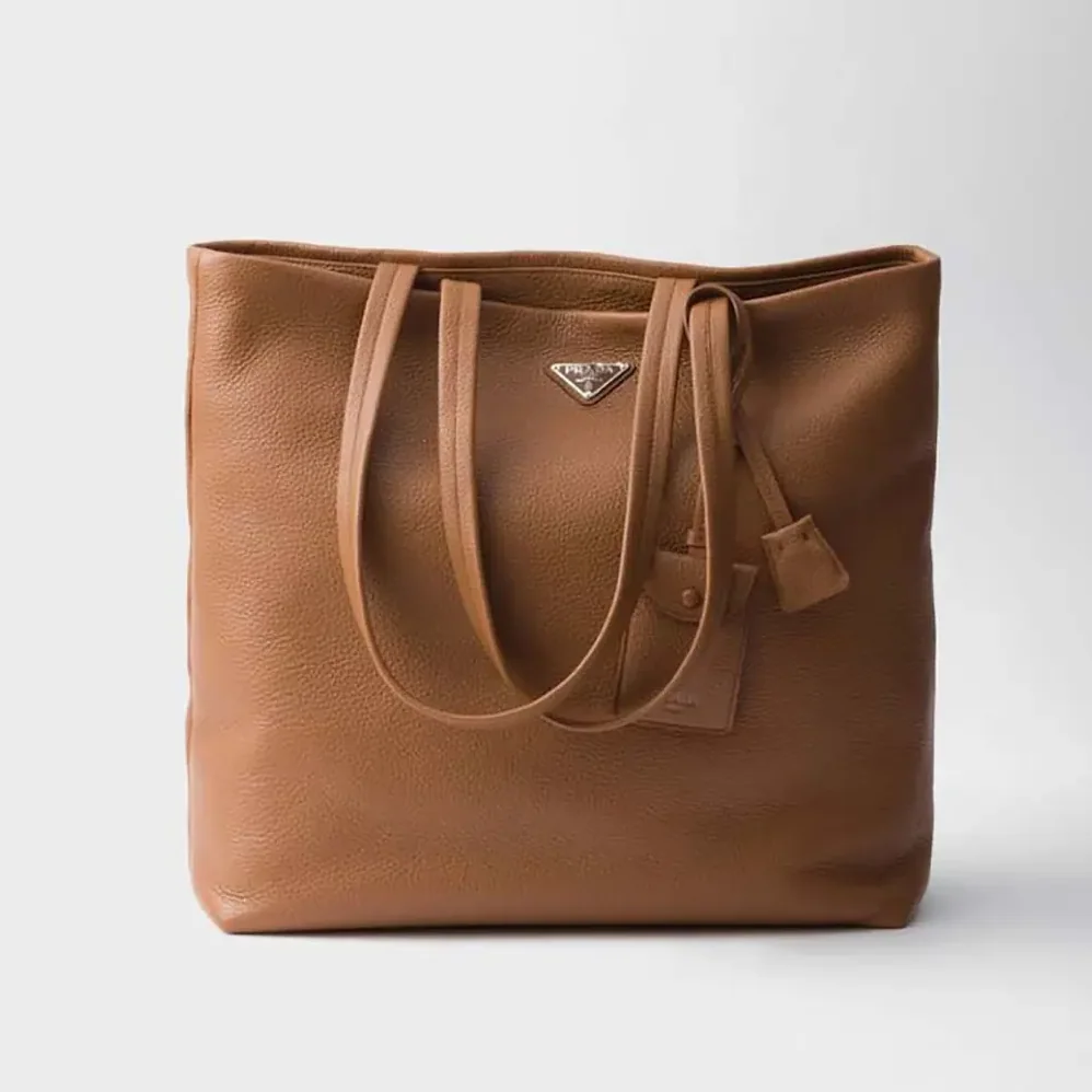 Prada Leather Tote for Unisex in Brown Prada Leather Tote for Unisex in Brown