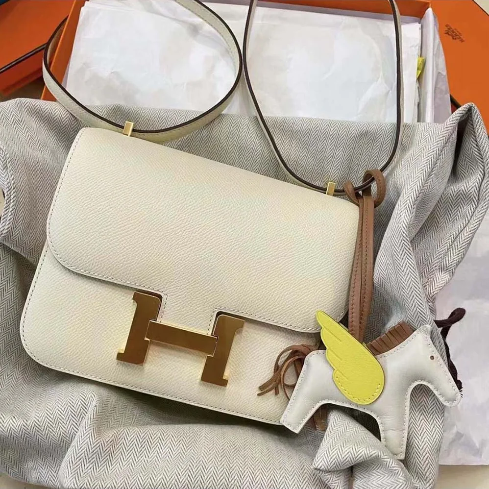 Hermes Rodeo Pegase MM Charm for Unisex in Yellow