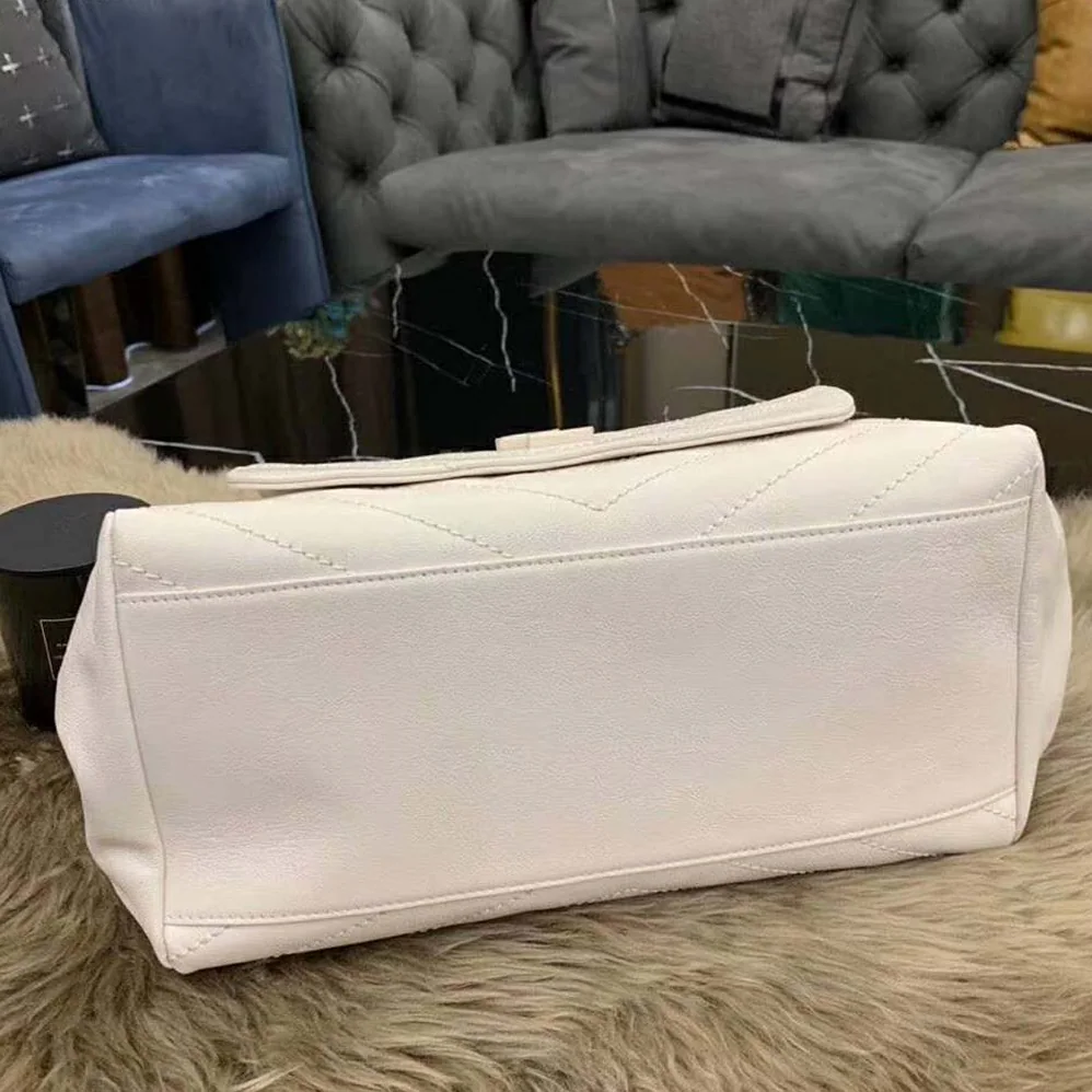 Saint Laurent YSL Nolita Medium Bag Vintage Leather for Women in White Saint Laurent YSL Nolita Medium Bag Vintage Leather for Women in White