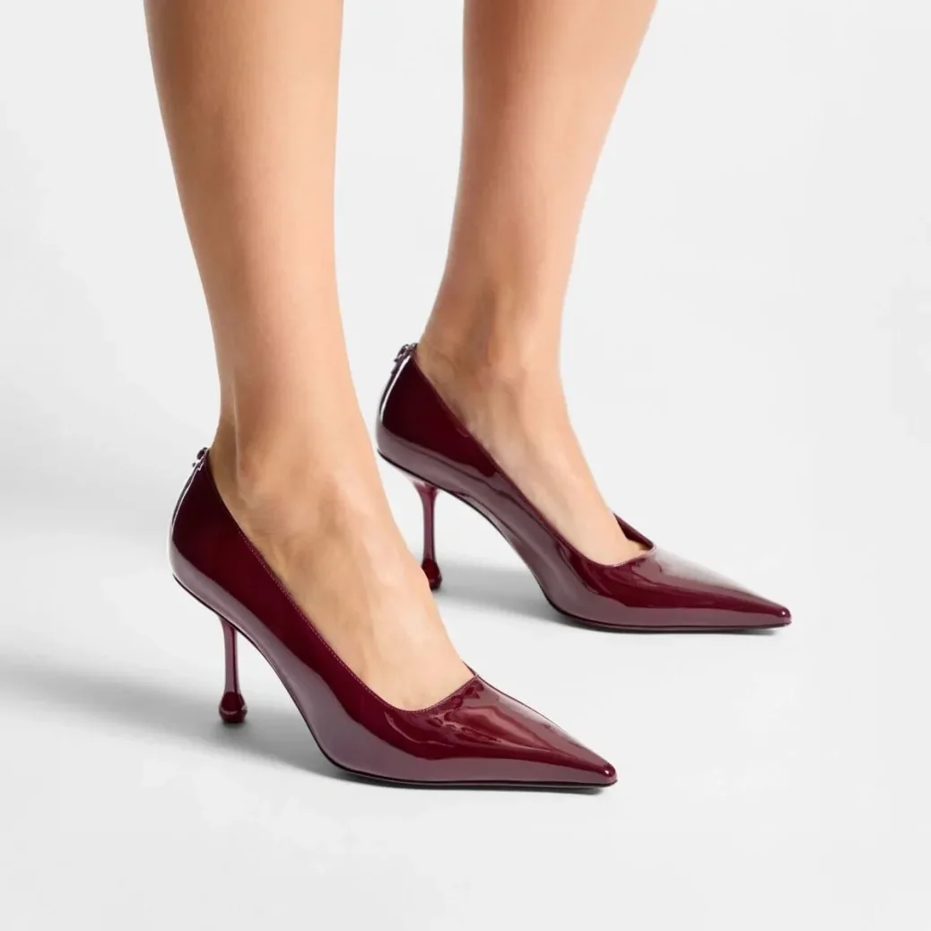 Jimmy Choo Ixia 80 Pumps Garnet IXIA80PAT