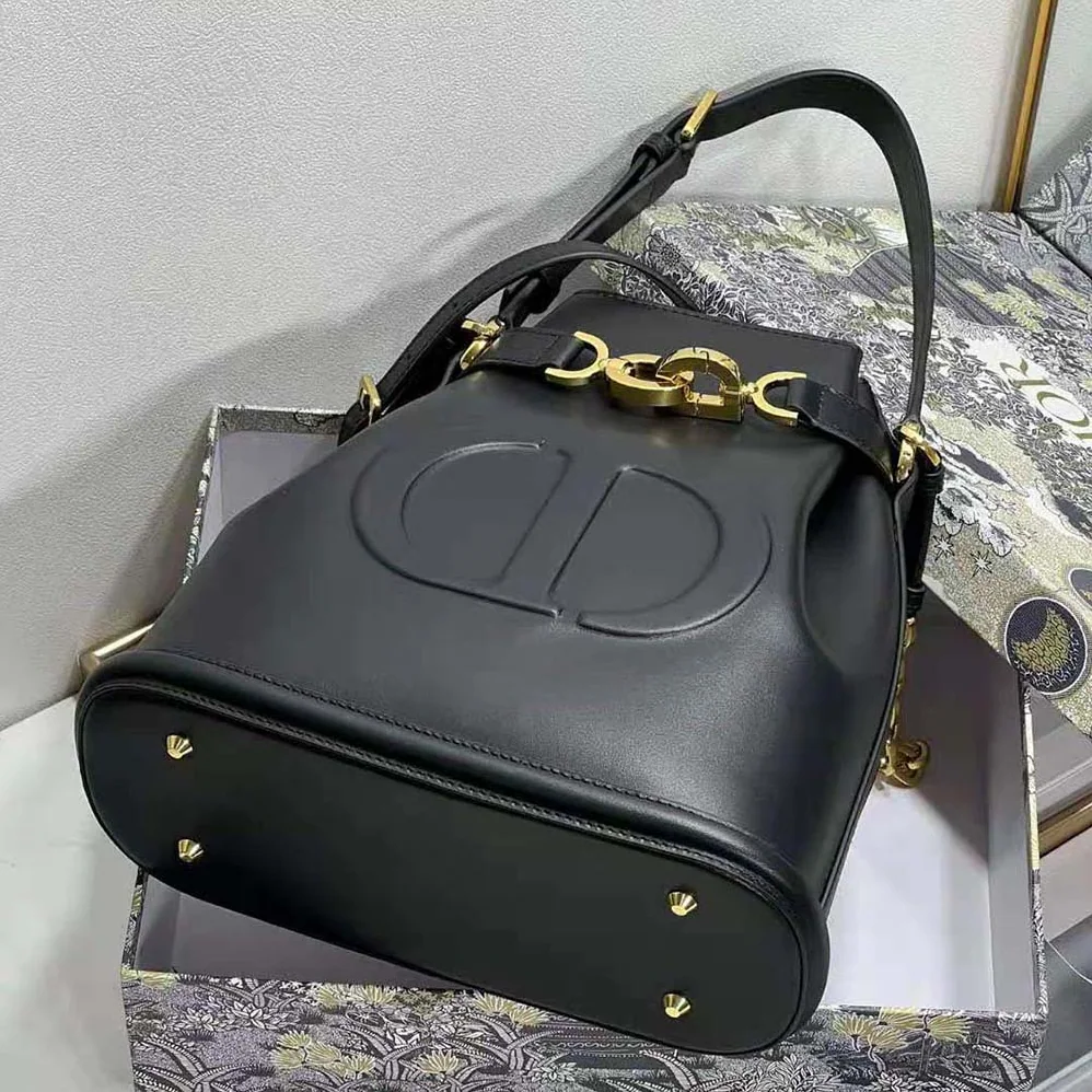 Dior Medium C'est Dior Bag Black CD for Women in Embossed Calfskin Dior Medium C'est Dior Bag Black CD for Women in Embossed Calfskin