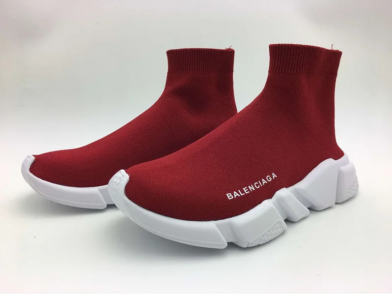 Balenciaga Stretch Mesh High Top Sneakers for Unisex in Red Balenciaga Stretch Mesh High Top Sneakers for Unisex in Red