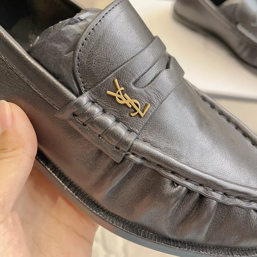 Saint Laurent YSL Le Loafer Supple in Matte Leather for Unisex in Black Saint Laurent YSL Le Loafer Supple in Matte Leather for Unisex in Black