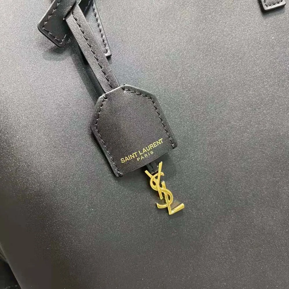 Saint Laurent YSL Shopping Saint Laurent Toy in Supple Leather for Women in Black Saint Laurent YSL Shopping Saint Laurent Toy in Supple Leather for Women in Black