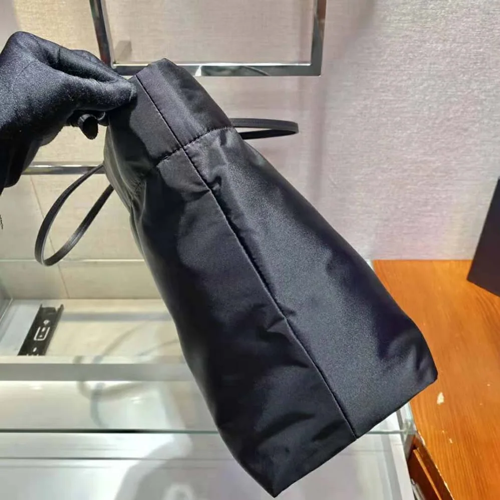 Prada Re-Nylon and Saffiano Leather Tote Bag for Women in Black Prada Re-Nylon and Saffiano Leather Tote Bag for Women in Black