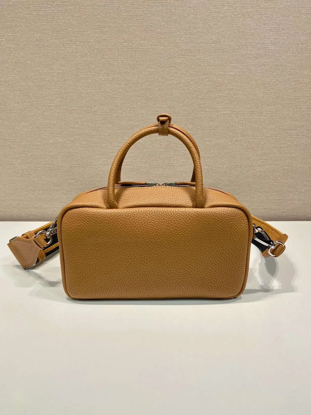 Prada Top-Handle Bag Brown/White/Green Khaki / 1BB102_2DKV_F02Z8_V_3OO Prada Top-Handle Bag Brown/White/Green Khaki / 1BB102_2DKV_F02Z8_V_3OO