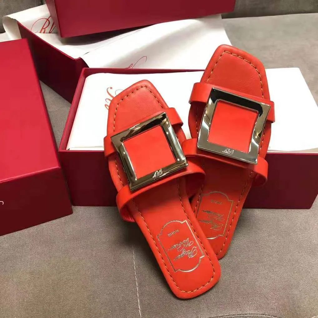 Roger Vivier Bikiviv' Mules Flat Sandals for Women in Orange